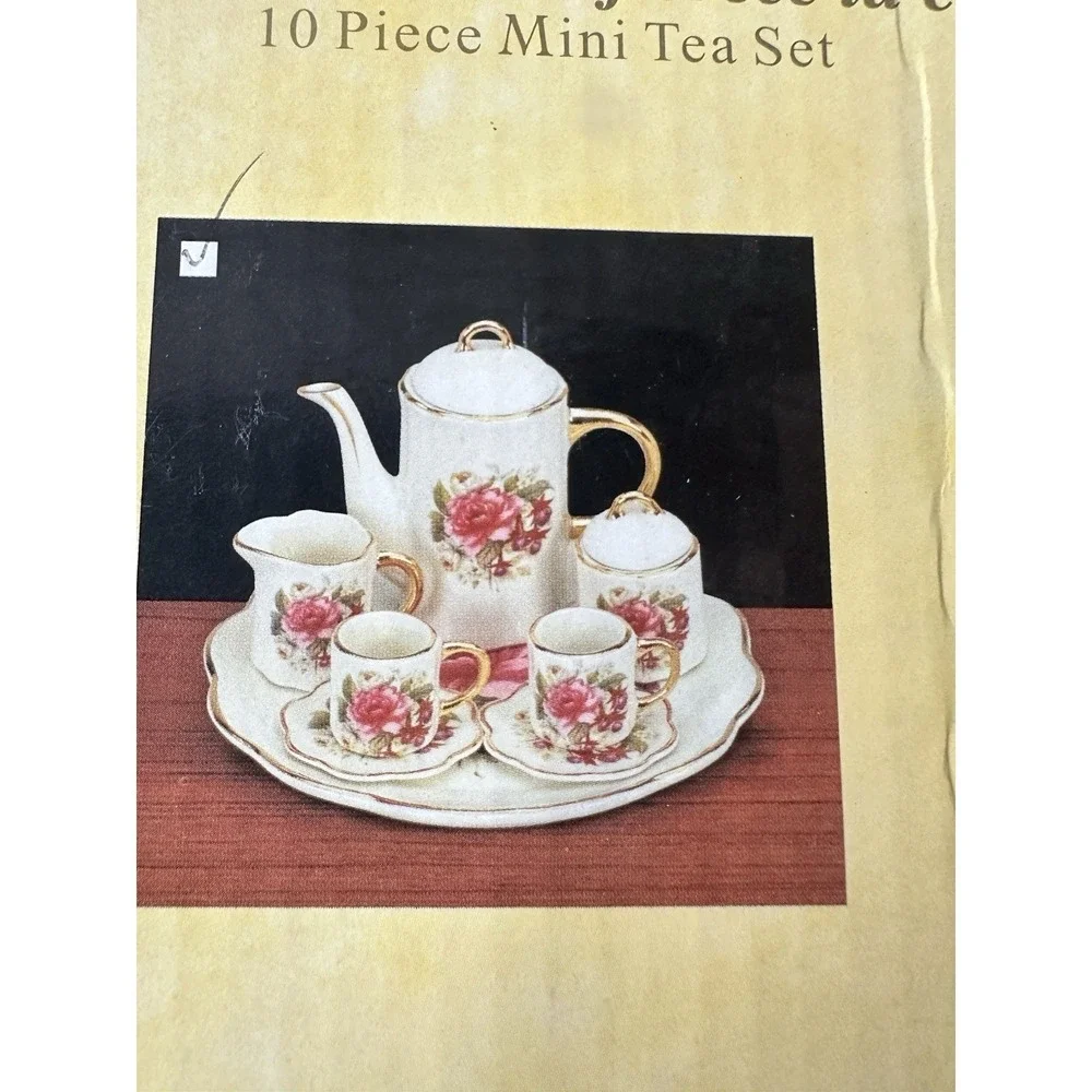 Mini Tea Set Formalities By Baum Brothers Victorian Rose Collection 10 Piece‎